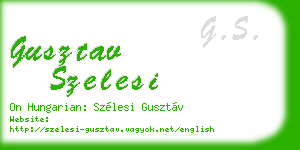 gusztav szelesi business card