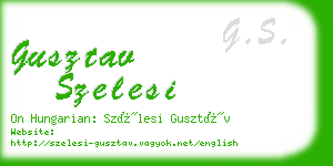 gusztav szelesi business card